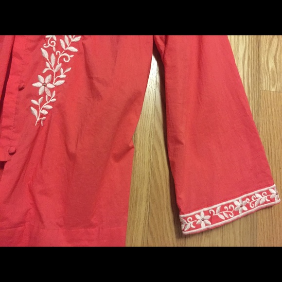 Talbots cotton embroidered top - Picture 5 of 6